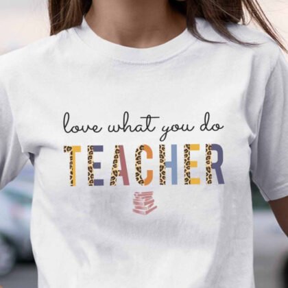 Love What You Do – Animal Print Teacher Word Art